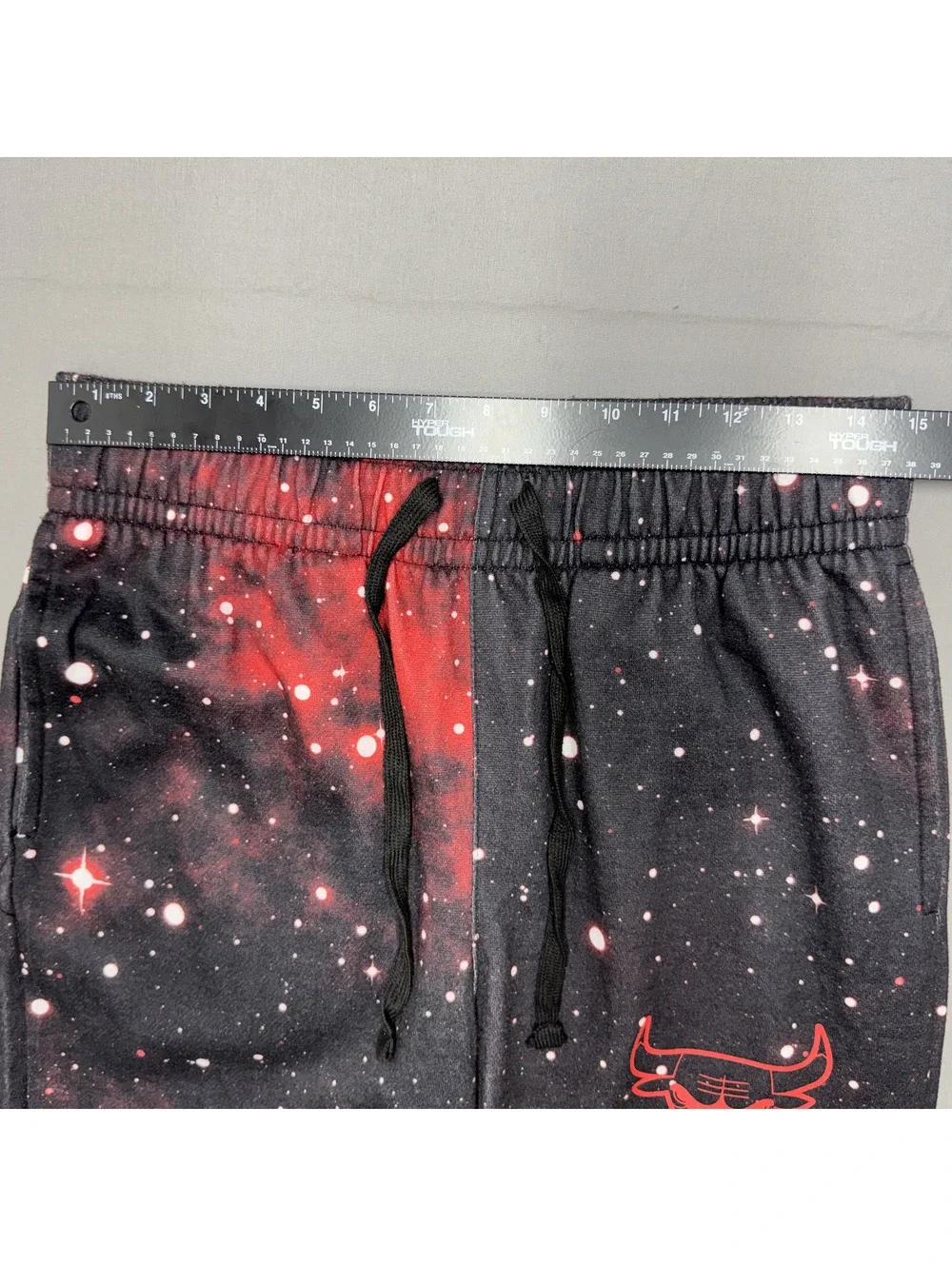 UNK NBA Chicago Bulls Galaxy Space Joggers Sweatpants Adult Medium Black Red